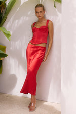 Load image into Gallery viewer, Oura Midi Skirt - Red
