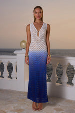 Load image into Gallery viewer, Reina Maxi Dress - Blue Ombré
