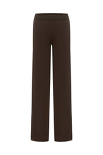Load image into Gallery viewer, Heather Wide Leg Knit Pant - Chocolate
