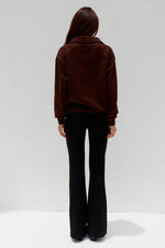 Load image into Gallery viewer, Laurette Oversized Polo Sweater - Chocolate
