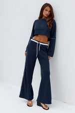 Load image into Gallery viewer, Eleri Wide Leg Track Pants - Steel
