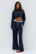 Load image into Gallery viewer, Eleri Wide Leg Track Pants - Steel
