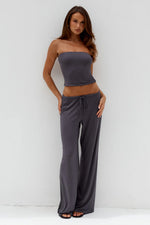 Load image into Gallery viewer, Anji Relaxed Wide Leg Sweatpants - Steel
