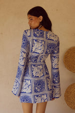 Load image into Gallery viewer, Elka Sleeved Mini Dress - Havanna Navy

