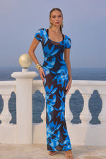 Load image into Gallery viewer, Laylah Midi Dress - Agave Blue
