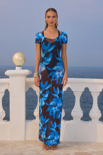 Load image into Gallery viewer, Laylah Midi Dress - Agave Blue
