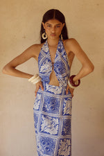 Load image into Gallery viewer, Elka Halter Midi Dress - Havanna Navy
