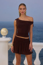 Load image into Gallery viewer, Odeya Mini Skirt - Espresso
