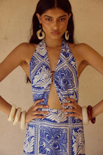 Load image into Gallery viewer, Elka Halter Midi Dress - Havanna Navy
