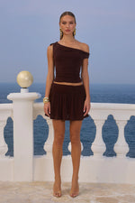 Load image into Gallery viewer, Odeya Mini Skirt - Espresso
