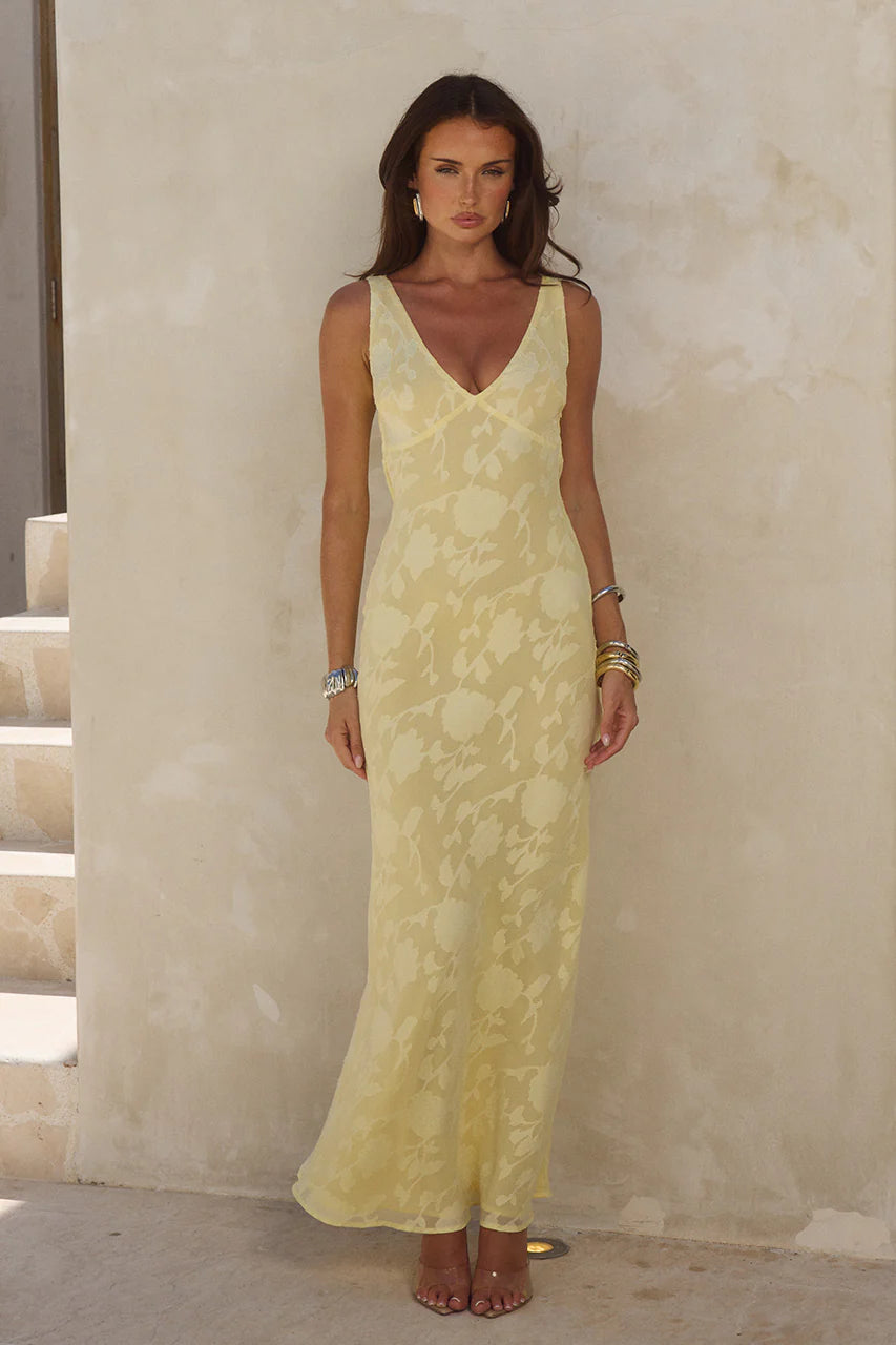 Amarna Maxi Dress - Lemon