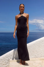 Load image into Gallery viewer, Alola Halter Maxi Dress - Black
