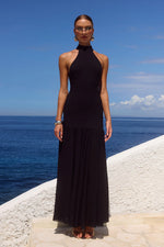 Load image into Gallery viewer, Yazmin Halter Maxi Dress - Black
