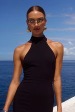 Load image into Gallery viewer, Yazmin Halter Maxi Dress - Black
