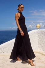 Load image into Gallery viewer, Yazmin Halter Maxi Dress - Black
