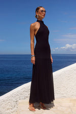 Load image into Gallery viewer, Yazmin Halter Maxi Dress - Black
