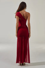 Load image into Gallery viewer, Sorelli One Shoulder Maxi Dress - Red
