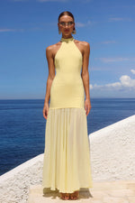 Load image into Gallery viewer, Yazmin Halter Maxi Dress - Butter
