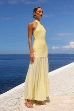 Load image into Gallery viewer, Yazmin Halter Maxi Dress - Butter
