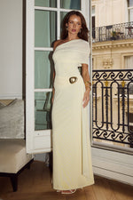 Load image into Gallery viewer, Kassi One Shoulder Midi Dress - Butter
