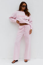Load image into Gallery viewer, Shobi Low Rise Track Pants - Ballet Pink
