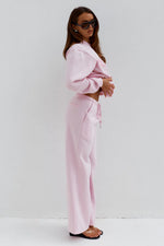 Load image into Gallery viewer, Shobi Low Rise Track Pants - Ballet Pink
