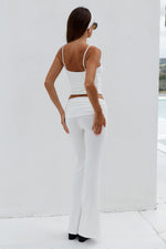 Load image into Gallery viewer, Damari Foldover Flare Pants - White
