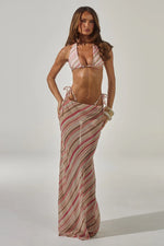 Load image into Gallery viewer, Cyrus Low Waist Sheer Maxi Skirt - Sadie Pink
