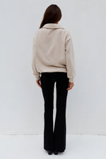 Load image into Gallery viewer, Laurette Oversized Polo Sweater - Biscuit
