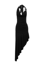 Load image into Gallery viewer, Indianna Asymmetric Maxi Dress - Black

