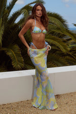 Load image into Gallery viewer, Cyrus Low Waist Sheer Maxi Skirt - Lana Green
