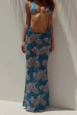 Load image into Gallery viewer, Cyrus Low Waist Sheer Maxi Skirt - Dante Teal
