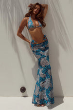 Load image into Gallery viewer, Cyrus Low Waist Sheer Maxi Skirt - Dante Teal
