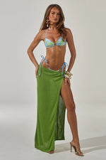 Load image into Gallery viewer, Kiva High Slit Maxi Skirt - Kiwi
