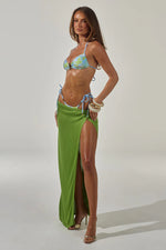 Load image into Gallery viewer, Kiva High Slit Maxi Skirt - Kiwi
