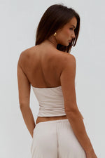 Load image into Gallery viewer, Anji Strapless Top - Biscuit

