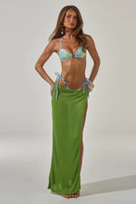 Load image into Gallery viewer, Kiva High Slit Maxi Skirt - Kiwi

