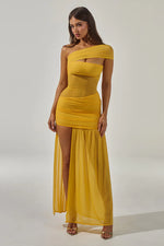 Load image into Gallery viewer, Sorelli One Shoulder Maxi Dress - Mango

