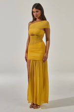 Load image into Gallery viewer, Sorelli One Shoulder Maxi Dress - Mango

