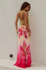 Load image into Gallery viewer, Juliana Cowl High Slit Maxi Dress - Pink Lily
