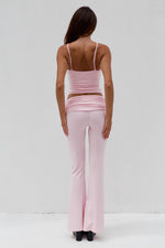 Load image into Gallery viewer, Damari Foldover Flare Pants - Ballet Pink
