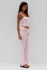 Load image into Gallery viewer, Damari Foldover Flare Pants - Ballet Pink
