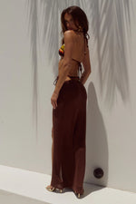 Load image into Gallery viewer, Kiva High Slit Maxi Skirt - Chocolate
