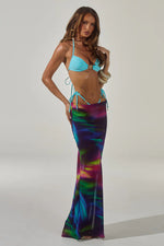 Load image into Gallery viewer, Cyrus Low Waist Sheer Maxi Skirt - Tuscan Purple
