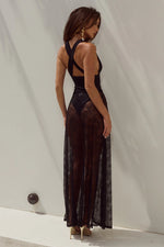 Load image into Gallery viewer, Jenna Low Waist Lace Maxi Skirt - Black
