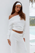 Load image into Gallery viewer, Heather Off Shoulder Knit Top - Cream
