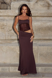 Celyse Midi Dress - Bitter Chocolate
