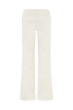 Load image into Gallery viewer, Monisha Foldover Flare Knit Pant - Cream
