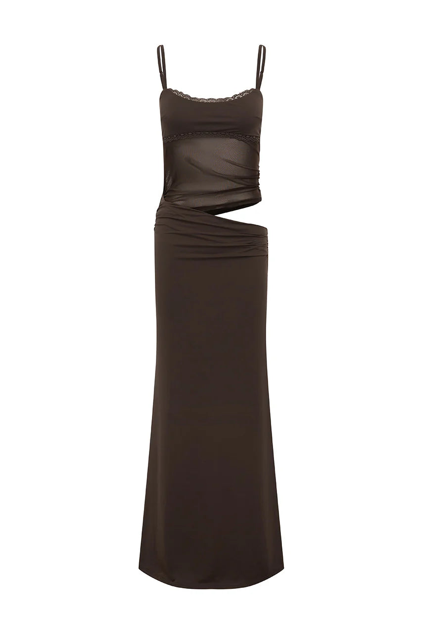 Celyse Midi Dress - Bitter Chocolate