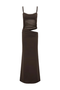 Celyse Midi Dress - Bitter Chocolate